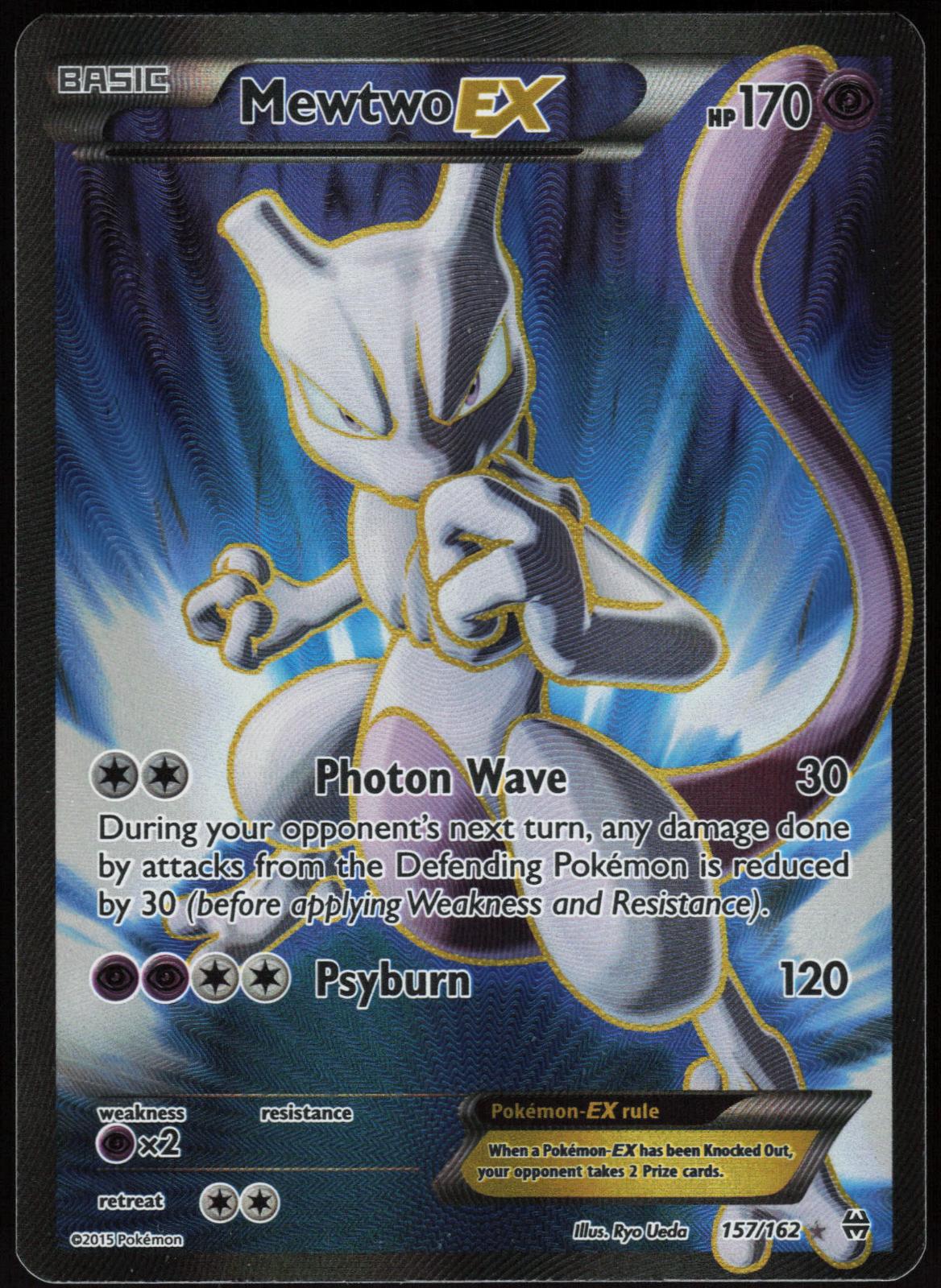 MEWTWO EX 157/162 BREAKTHROUGH POKEMON ULTRA RARE HOLO LP