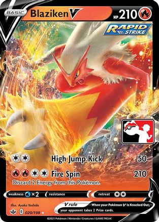 POKEMON TCG - Blaziken V/198 Prize Pack Series Cards - Ultra Rare