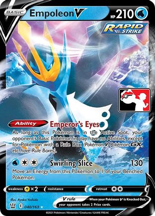 POKEMON TCG - Empoleon V/163 Prize Pack Series Cards - Ultra Rare