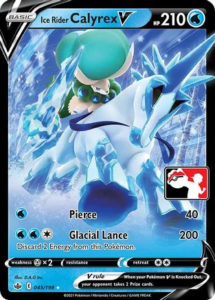 POKEMON TCG - Ice Rider Calyrex V/198 Prize Pack Series Cards - Ultra Rare