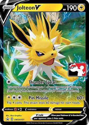 POKEMON TCG - Jolteon V Prize Pack Series Cards - Promo