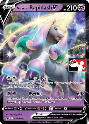 POKEMON TCG - Galarian Rapidash V Prize Pack Series Cards - Promo