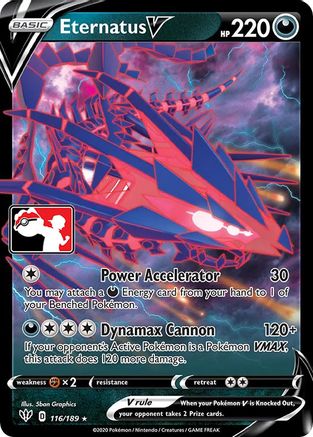 POKEMON TCG - Eternatus V/189 Prize Pack Series Cards - Ultra Rare