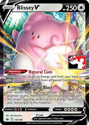 POKEMON TCG - Blissey V/198 Prize Pack Series Cards - Ultra Rare