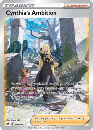 POKEMON TCG - Cynthia's Ambition GG60/GG70 Crown Zenith Galarian Gallery - Ultra Rare