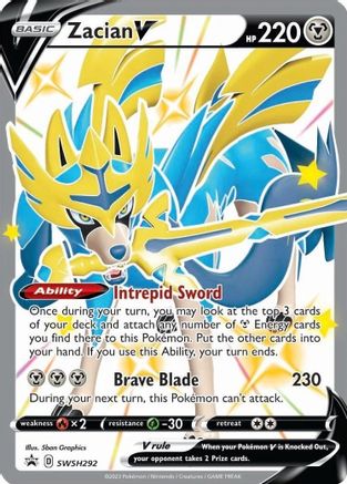POKEMON TCG - Zacian V (Shiny) SWSH292 SWSH Sword & Shield Promo Cards - Promo