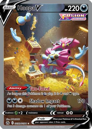 POKEMON TCG - Hoopa V GG53/GG70 Crown Zenith Galarian Gallery - Ultra Rare