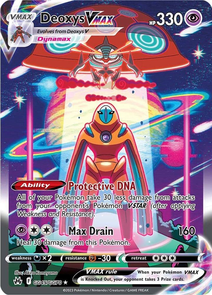 POKEMON TCG - DEOXYS VMAX GG45/GG70 CROWN ZENITH GALARIAN GALLERY