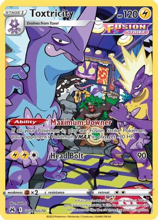 POKEMON TCG - Toxtricity GG09/GG70 Crown Zenith Galarian Gallery - Ultra Rare