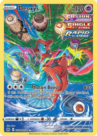POKEMON TCG - Deoxys GG12/GG70 Crown Zenith Galarian Gallery - Ultra Rare