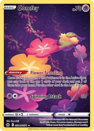 POKEMON TCG - Comfey GG14 SWSH Crown Zenith Galarian Gallery - Ultra Rare