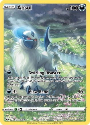 POKEMON TCG - Absol GG16/GG70 Crown Zenith Galarian Gallery - Ultra Rare