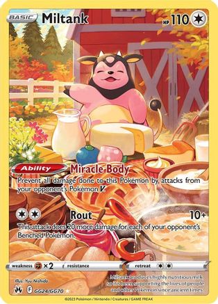 POKEMON TCG - Miltank GG24/GG70 Crown Zenith Galarian Gallery - Ultra Rare
