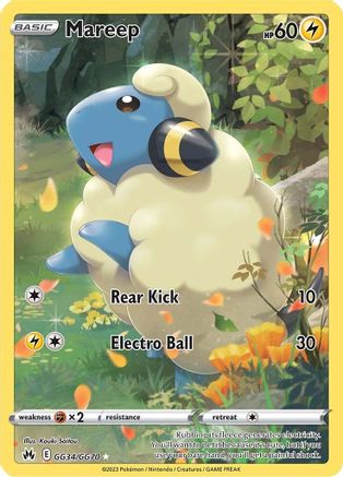 POKEMON TCG - Mareep GG34 Crown Zenith Galarian Gallery - Ultra Rare