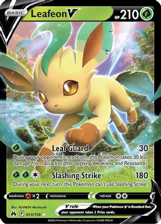 POKEMON TCG - Leafeon V 013/159 Crown Zenith - Ultra Rare