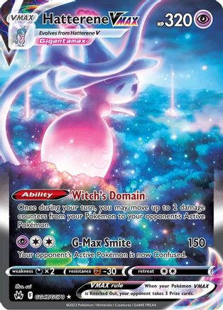 POKEMON TCG - Hatterene VMAX GG47/GG70 Crown Zenith Galarian Gallery - Ultra Rare