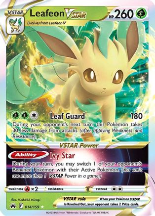POKEMON TCG - Leafeon VSTAR 014 SWSH Crown Zenith - Ultra Rare