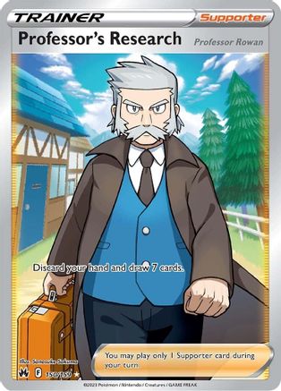 POKEMON TCG - Professor's Research [Professor Rowan] (Full Art) 150 SWSH Crown Zenith - Ultra Rare