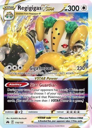 POKEMON TCG - Regigigas VSTAR 114 SWSH Crown Zenith - Ultra Rare