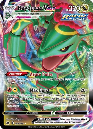 POKEMON TCG - Rayquaza VMAX (102) 102/159 Crown Zenith - Ultra Rare