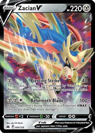 POKEMON TCG - Zacian V 095 SWSH Crown Zenith - Ultra Rare