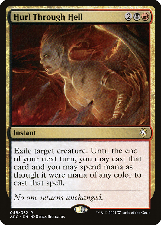 MAGIC: THE GATHERING  - Hurl Through Hell (AFC-048) - Forgotten Realms Commander