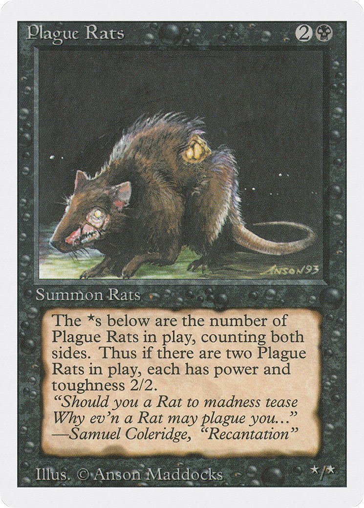 MAGIC: THE GATHERING  - Plague Rats (3ED-123) - Revised Edition