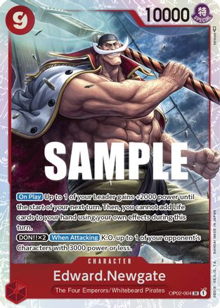 ONE PIECE TCG - Edward.Newgate (004) OP02-004 Paramount War - Super Rare