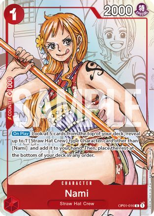 ONE PIECE TCG - Nami OP01-016 One Piece Promotion Cards - Promo