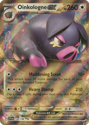 POKEMON TCG - Oinkologne ex 158/198 SV01 Scarlet & Violet Base Set - Double Rare