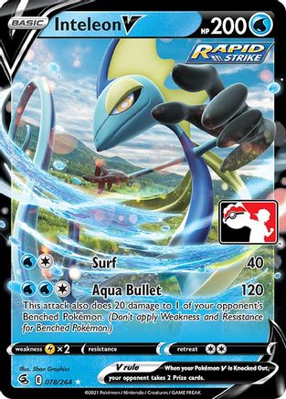 POKEMON TCG - Inteleon V/264 Prize Pack Series Cards - Ultra Rare