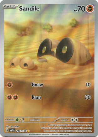 POKEMON TCG - Sandile 216/198 SV01 Scarlet & Violet Base Set - Illustration Rare