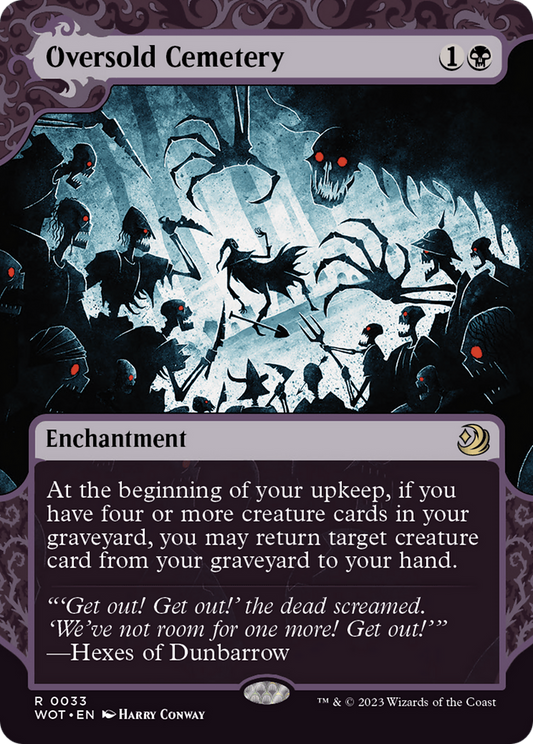 MAGIC: THE GATHERING  - Oversold Cemetery (WOT-033) - Wilds of Eldraine: Enchanting Tales: (Showcase) (Borderless)