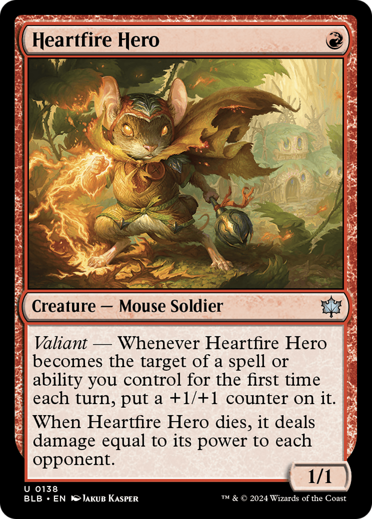 MAGIC: THE GATHERING  - Heartfire Hero (BLB-138) - Bloomburrow Foil
