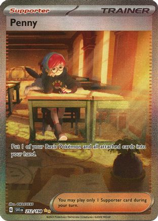 POKEMON TCG - Penny 252/198 SV01 Scarlet & Violet Base Set - Special Illustration Rare
