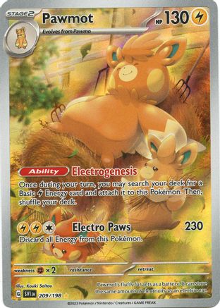 POKEMON TCG - Pawmot 209/198 SV01 Scarlet & Violet Base Set - Illustration Rare