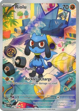 POKEMON TCG - Riolu 215/198 SV01 Scarlet & Violet Base Set - Illustration Rare
