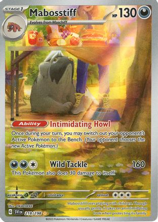 POKEMON TCG - Mabosstiff 218/198 SV01 Scarlet & Violet Base Set - Illustration Rare