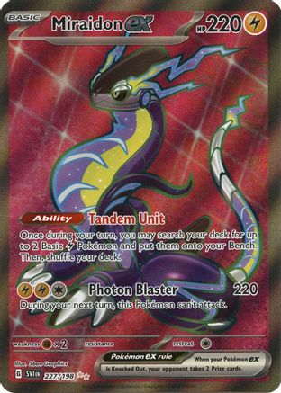 POKEMON TCG - Miraidon ex 227/198 SV01 Scarlet & Violet Base Set - Ultra Rare