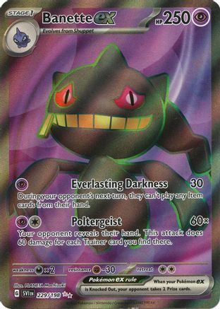 POKEMON TCG - Banette ex 229/198 SV01 Scarlet & Violet Base Set - Ultra Rare