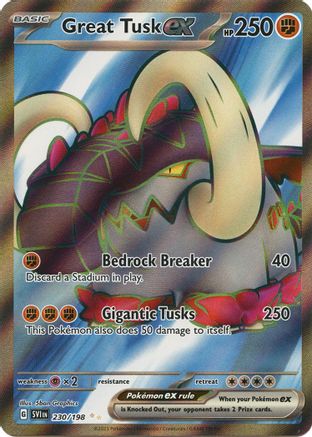 POKEMON TCG - Great Tusk ex 230/198 SV01 Scarlet & Violet Base Set - Ultra Rare