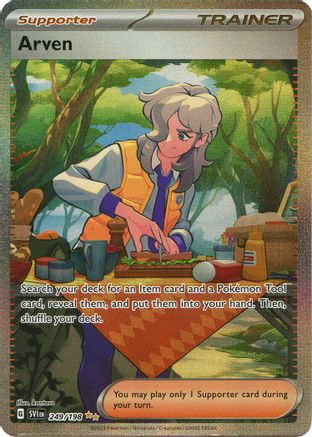 POKEMON TCG - Arven 249/198 SV01 Scarlet & Violet Base Set - Special Illustration Rare