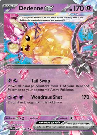 POKEMON TCG - Dedenne ex 093/193 SV02 Paldea Evolved - Double Rare