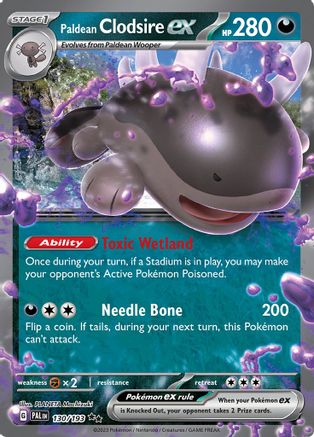 POKEMON TCG - Paldean Clodsire ex 130/193 SV02 Paldea Evolved - Double Rare