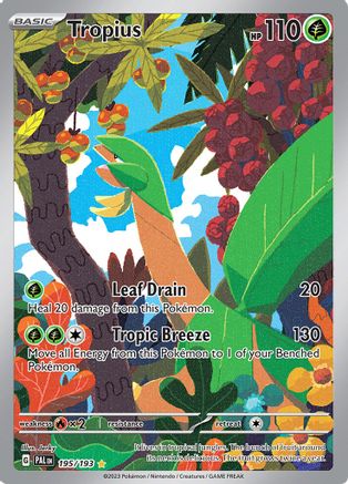 POKEMON TCG - Tropius 195/193 SV02 Paldea Evolved - Illustration Rare
