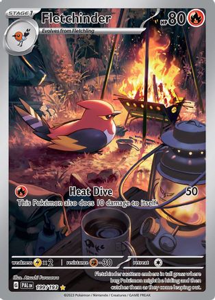 POKEMON TCG - Fletchinder 199/193 SV02 Paldea Evolved - Illustration Rare