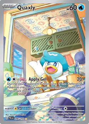 POKEMON TCG - Quaxly 206/193 SV02 Paldea Evolved - Illustration Rare