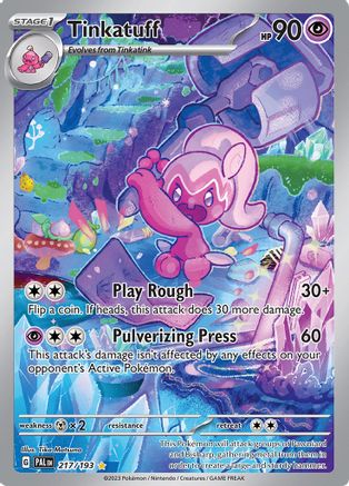 POKEMON TCG - Tinkatuff 217/193 SV02 Paldea Evolved - Illustration Rare