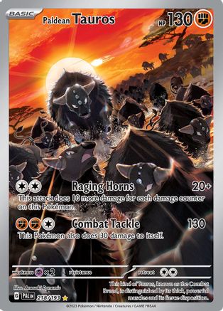 POKEMON TCG - Paldean Tauros 218/193 SV02 Paldea Evolved - Illustration Rare