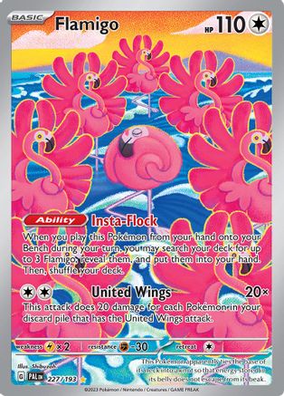 POKEMON TCG - Flamigo 227/193 SV02 Paldea Evolved - Illustration Rare